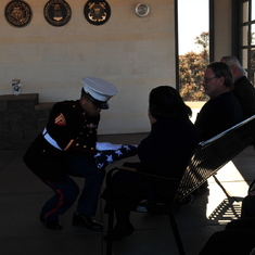 Presentation of the flag to the widow
