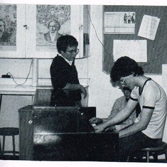 Patrick at the Piano 1983 HGS Yearbook - editors: Brigid Roscoe and Katherine Bishop