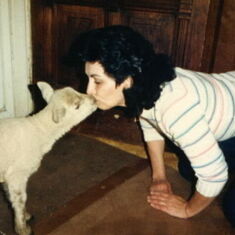 Mom and her little lambchop