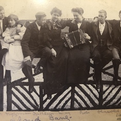 Bud’s Grandmas clan (the Lloyde’s) before she left Wales. May-playing the accordion was Bud’s grandmother