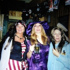 Patty, Cheryl and Stephanie. Halloween at the Garwood Lanes.
