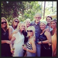 Jennifer and her Friends with Dad after Celebration of Life Services