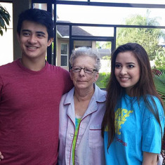 grandson Chris, grandma, granddaughter Cassie