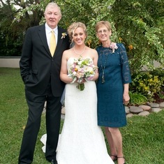 Nick, Mom and Amanda on her wedding day.