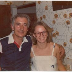 Dad w Carole Ann, Faith's Engagement Party Aug 1980