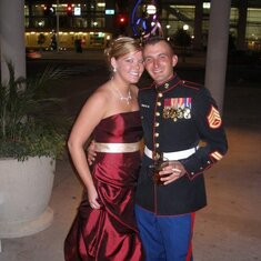 Paul and Ashley Molacek at the Marine Corps Ball
