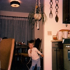 Paul singing karaoke - the early years (4 years old).