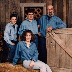 The "denim" family photo, 1994. Whose idea was this, anyway?