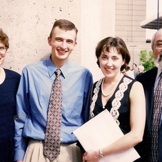 Family photo at my college graduation, 1999.