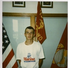 The day Paul joined the Marine Corp.