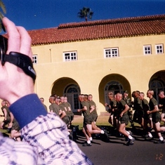 "Motto" Run. Paul's graduation, 1999. Marine Corps Recruit Depot San Diego.