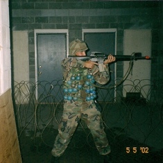 Training in the Marines.