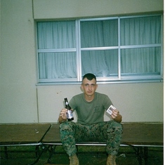 Paul and the two major food groups for a military man - alcohol and nicotine.