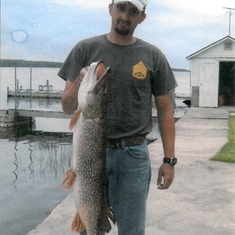 Canada fishing trip, 2008. Paul and Dad caught a 38 inch Northern.