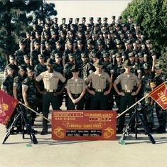 Paul's boot camp platoon graduation photo.  Marine Corps Recruit Depot San Diego.