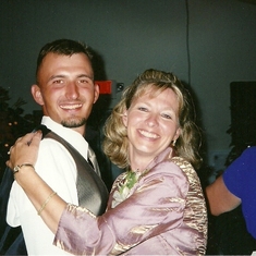Paul dancing with Kathy Musil (mother of the bride) at Karina (Molacek) Lockman's wedding.  Paul was part of the wedding party.