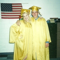 Paul and Karina Molacek at graduation, Clarkson High School Class of 1999