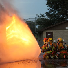 Practice burn with Clarkson's Volunteer Fire Department