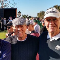 At Riviera Genesis Golf Tourney in Los Angeles  with brothers Ken and Don