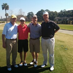 Golf at Hilton Head with Paul, Michael. Paul Jr. and Don