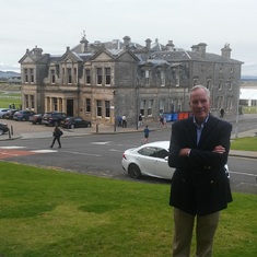 In front of the Royal and Ancient at St. Andrews