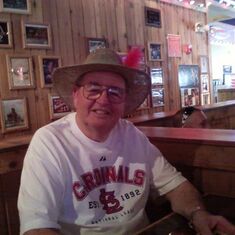August 2010 in St.Louis at Hooters before a Cardinals baseball game with his family.