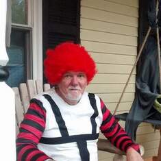 uncle Paul loved Halloween. he would deck the porch out dress up n hand candy every year