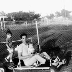 You built this go cart and this is me in your lap and David Allen Parsons behind us. I got to talk to David a couple of nights ago. He's going to be at the OU Game today.