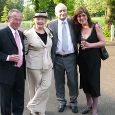 Paul with Lucy's other Godparents at her wedding in 2008