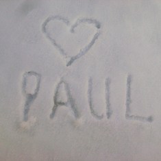 Written by a friend in the Maine snow on Paul's 1st birthday