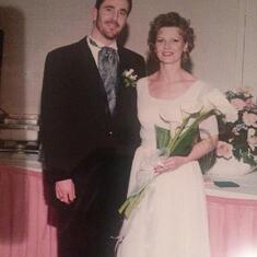 Paul & Betty White post wedding photo March 1996