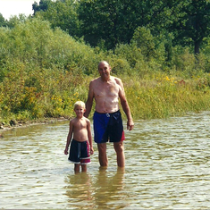 Swimming in Wyoming with Damon