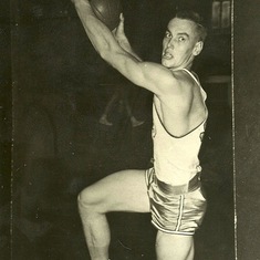 Dominating the courts at Augustana. He went on to become the first 1,000 pt scorer in the school's history.
