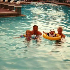 Swimming with Cara and Matt in Florida.