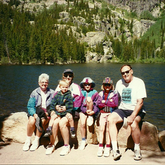 Taking a break from hiking in Colorado. It was a fun trip with Grandma, Matt, Jeri, Katie, Cara, and Grandpa.