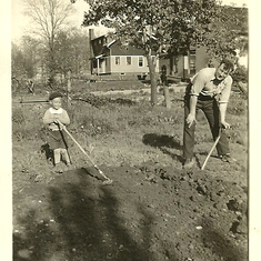 Paul's first of many gardens, planted with his dad Carl at just under 3 years old. Photo from May 17th, 1935.