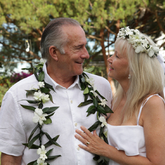 The two love birds finally tie the knot, Aug 2015 in Malibu, CA