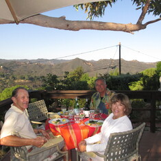 Dinner on our Topanga deck with Carol & Dennis