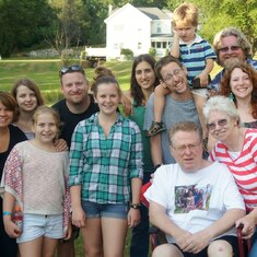 Paul, his wife Joyce, his children, and grandchildren, July 2012