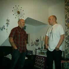your last birthday aged 38  christmas day 2011 with your brother wayne <3