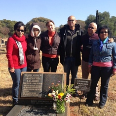 Paul’s family at his grave side