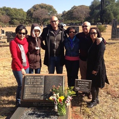 Paul’s family at his grave side