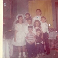 First communion
tina,Priscilla,Richard
Andy,cecilia,Roger
Paul,Little Roy