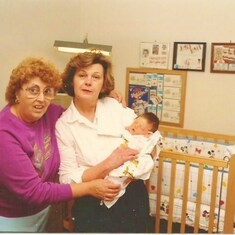Tina Lavery's mom Ursula and mom meeting their new grandson Alex