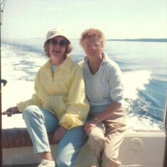 Mom and Fran Goodson on their fishing trip