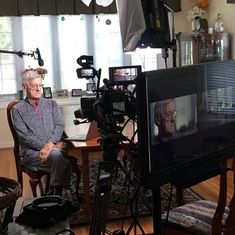 Filming “Four Sides of the Story, Hail Flutie”.
