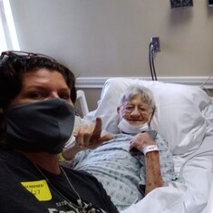 Dad was in good spirits even in the hospital. 