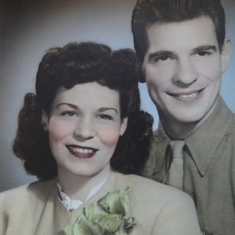 Peggie and husband 'Bobby', 1945