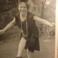 Peggie as a 'flapper'.  Peggie and Bobby did the Charleston on a local Cleveland TV station 