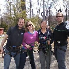 4/14/12 - Zip lining with Peggy & Brian - B-day